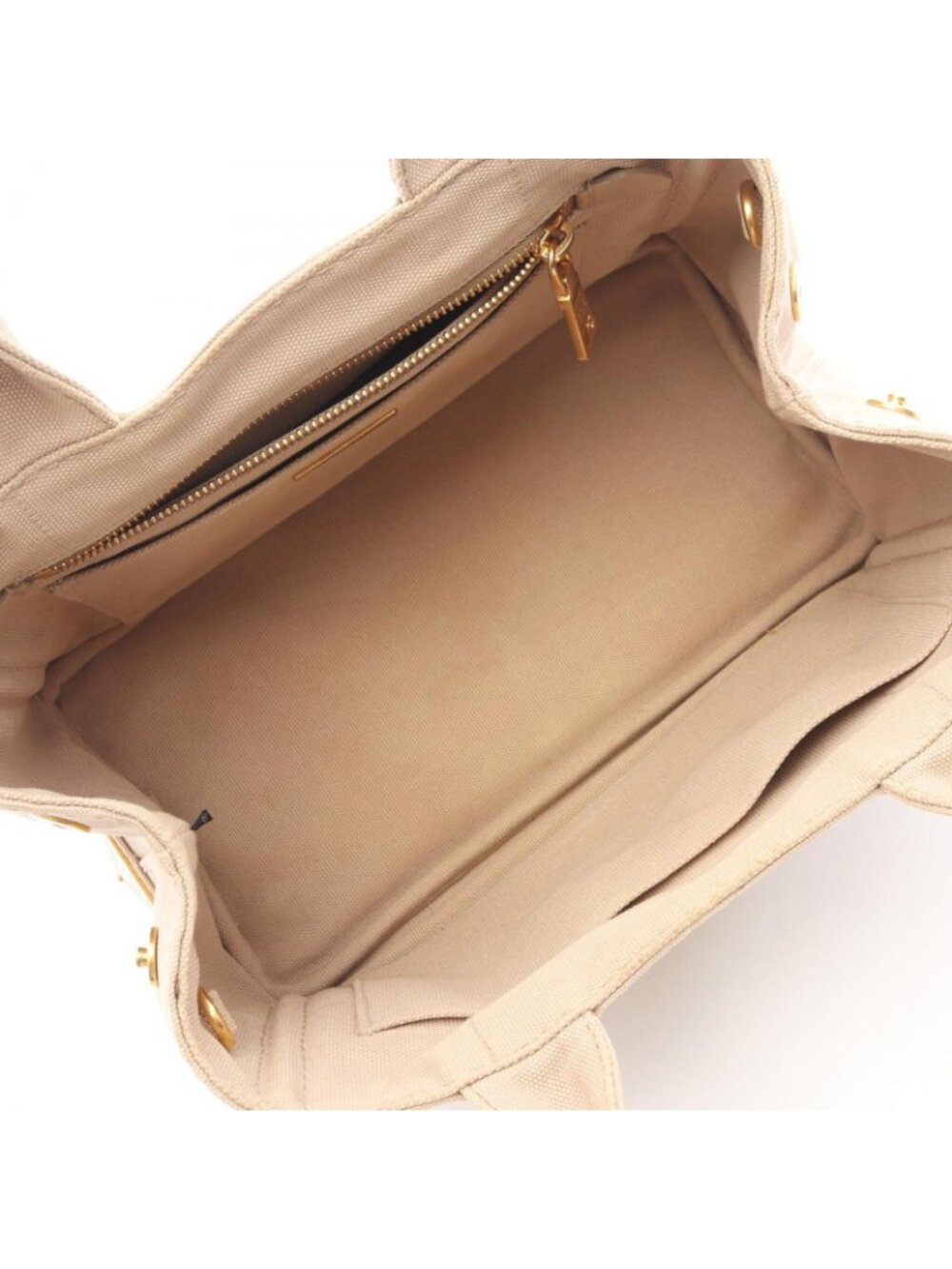 Prada Tote Canapa 2-Way Beige Canvas - Picture 3 of 10